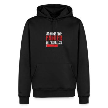 Peintres automobiles en cours - Sweat à capuche Premium bio Homme - noir - Devant - Nico (187cm)