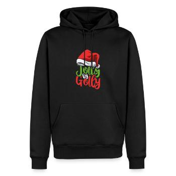 Verdammt gut drauf an Weihnachten - Männer Premium Bio Hoodie - Schwarz - Vorne - Nico (187cm)