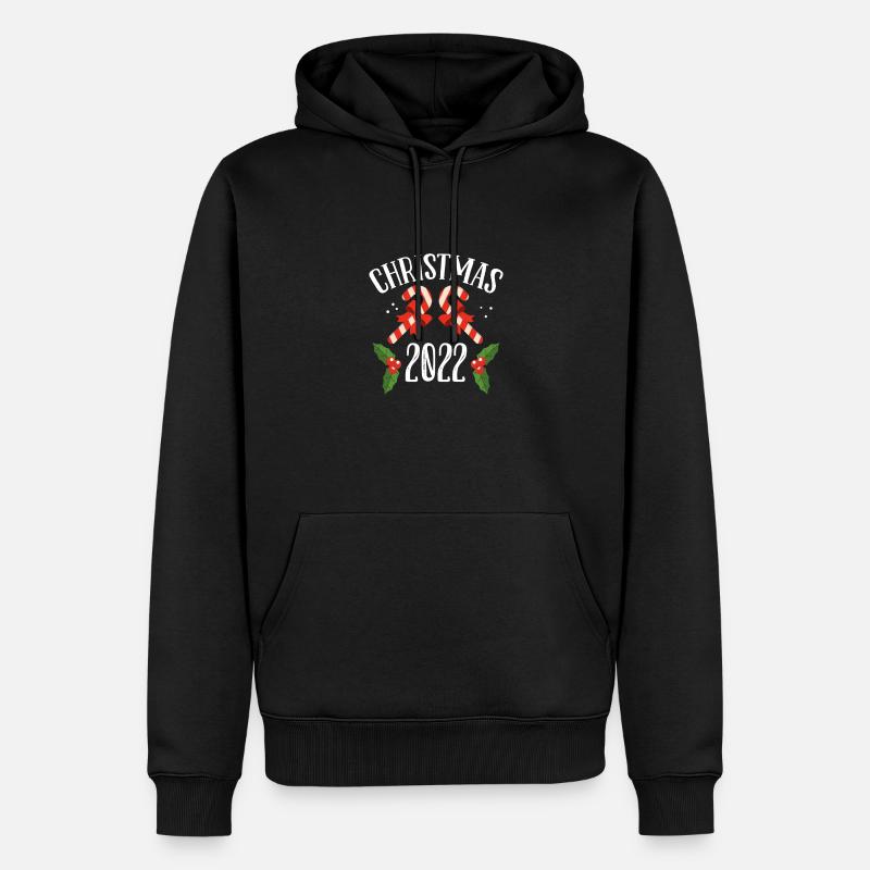 Noël 2022 - Sweat à capuche Premium bio Homme - noir