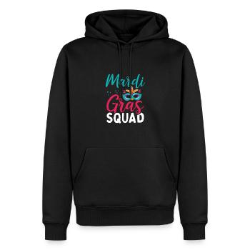 Troupe de carnaval - Sweat à capuche Premium bio Homme - noir - Devant - Nico (187cm)