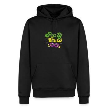 Fête carnaval - Sweat à capuche Premium bio Homme - noir - Devant - Nico (187cm)