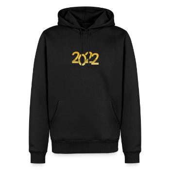 New Year 2022 - Men’s Premium Organic Hoodie - black - Front - Nico (187cm)