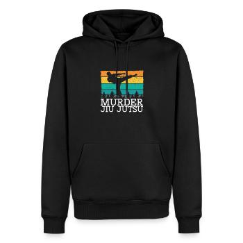 Meurtrier Jiu Jutsu Arts Martiaux - Sweat à capuche Premium bio Homme - noir - Devant - Nico (187cm)