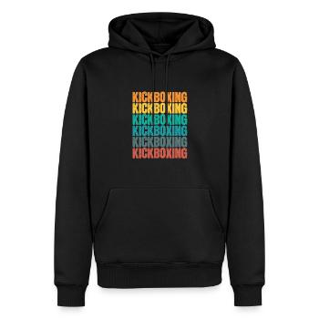 Kickbox Coloré Arts Martiaux - Sweat à capuche Premium bio Homme - noir - Devant - Nico (187cm)