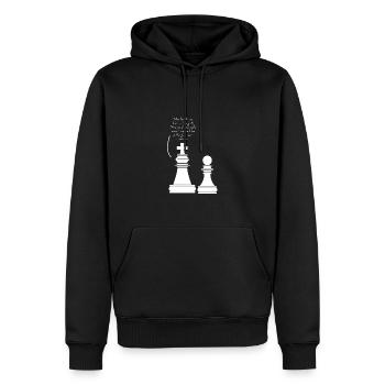 She left me for a king - Men’s Premium Organic Hoodie - black - Front - Nico (187cm)