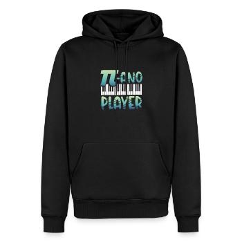 Mathe pianist - Männer Premium Bio Hoodie - Schwarz - Vorne - Nico (187cm)