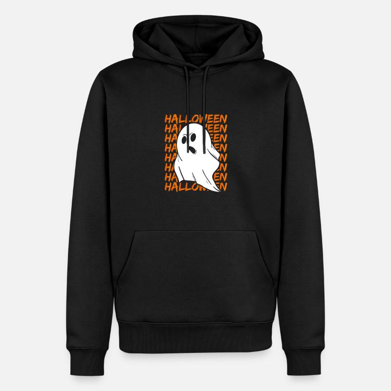 Fantôme effrayant d’Halloween - Sweat à capuche Premium bio Homme - noir