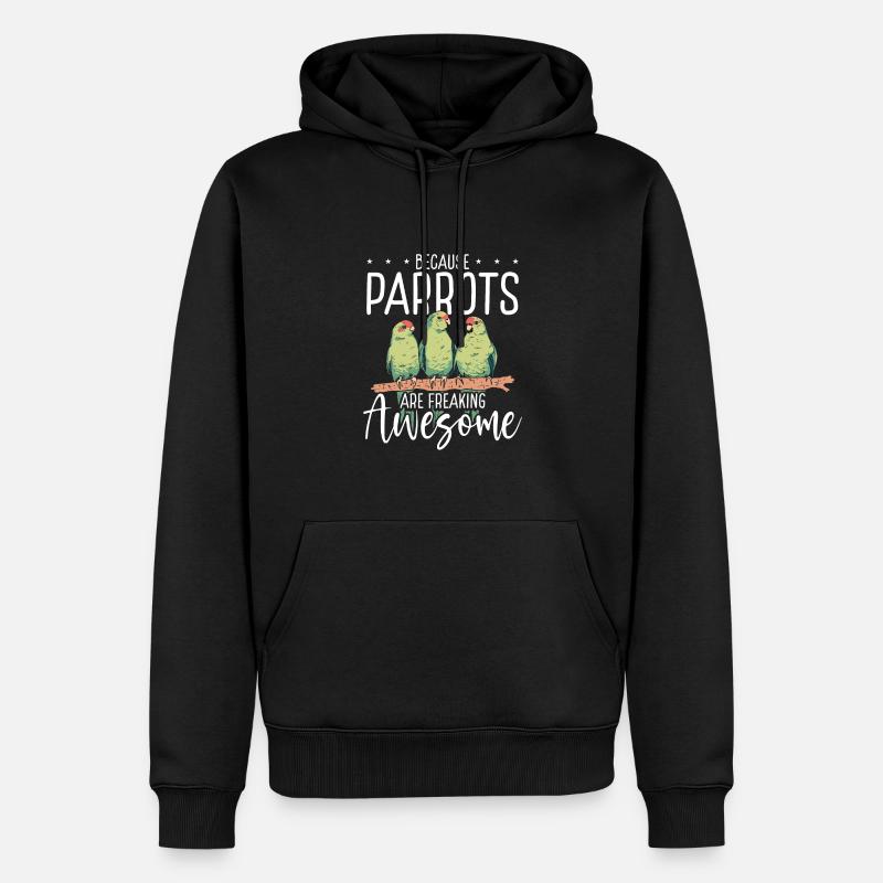 Les perroquets sont géniaux - Sweat à capuche Premium bio Homme - noir