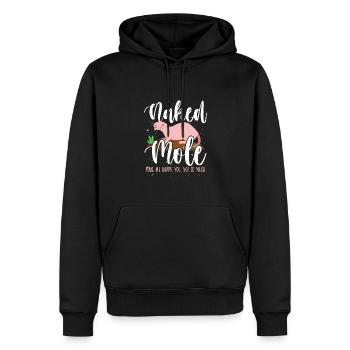 Naked moles make me happy - Men’s Premium Organic Hoodie - black - Front - Nico (187cm)