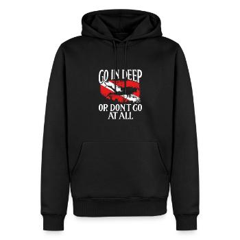 Geh Tief Hinein Oder Geh Nicht - Männer Premium Bio Hoodie - Schwarz - Vorne - Nico (187cm)