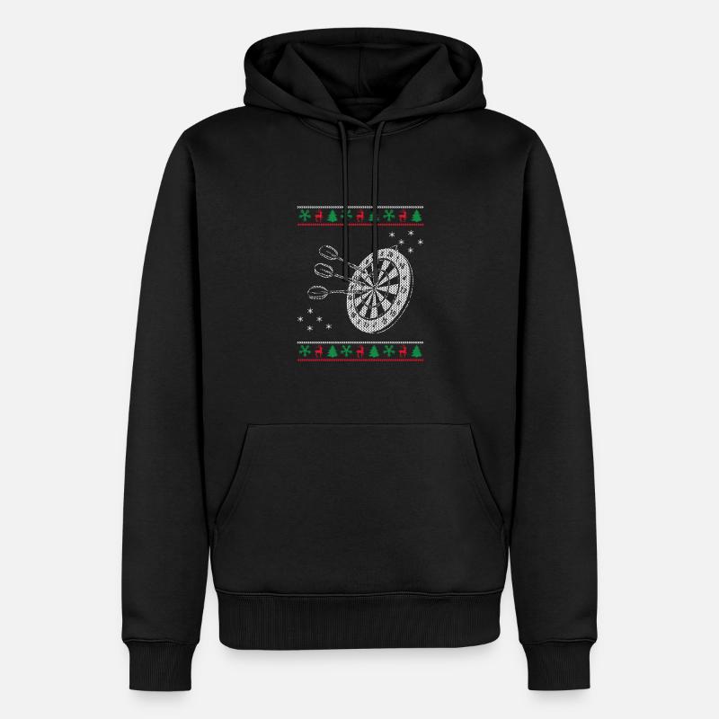 Jeu de fléchettes à Noël - Sweat à capuche Premium bio Homme - noir