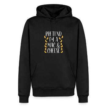 Faites semblant d’être un Mac and Cheese - Sweat à capuche Premium bio Homme - noir - Devant - Nico (187cm)