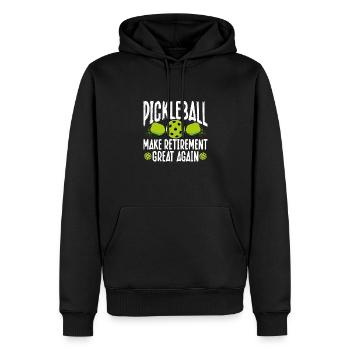 Rendre la retraite à nouveau belle - Sweat à capuche Premium bio Homme - noir - Devant - Nico (187cm)