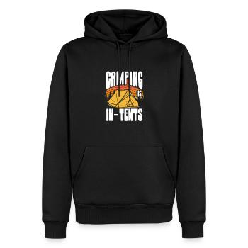 Camping Ist Beabsichtigt - Männer Premium Bio Hoodie - Schwarz - Vorne - Nico (187cm)