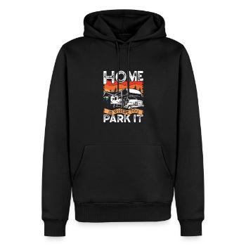 Zuhause Ist, Wo Sie Es Parken - Männer Premium Bio Hoodie - Schwarz - Vorne - Nico (187cm)
