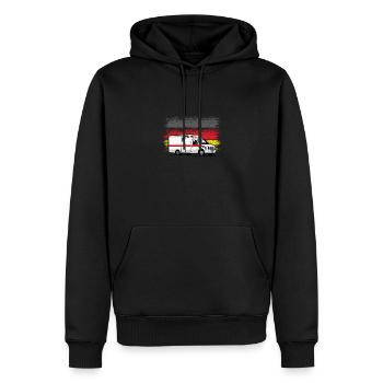 Ambulance allemande - Sweat à capuche Premium bio Homme - noir - Devant - Nico (187cm)