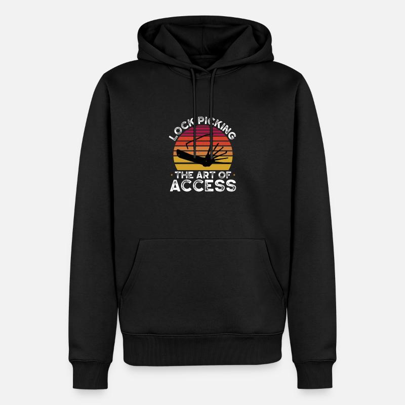 Lockpicking L’art de l’accès - Sweat à capuche Premium bio Homme - noir