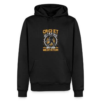 Cricket Ist Die Beste Kunst Der - Männer Premium Bio Hoodie - Schwarz - Vorne - Nico (187cm)