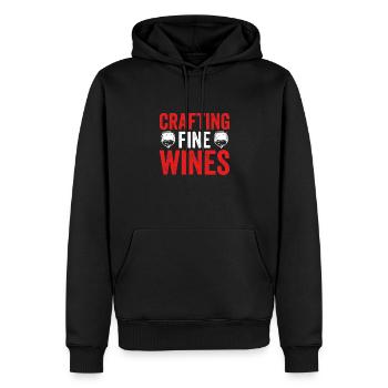 Edle Weine Herstellen - Männer Premium Bio Hoodie - Schwarz - Vorne - Nico (187cm)