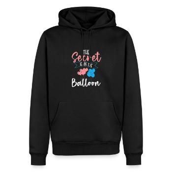 Le secret est dans le ballon - Sweat à capuche Premium bio Homme - noir - Devant - Nico (187cm)