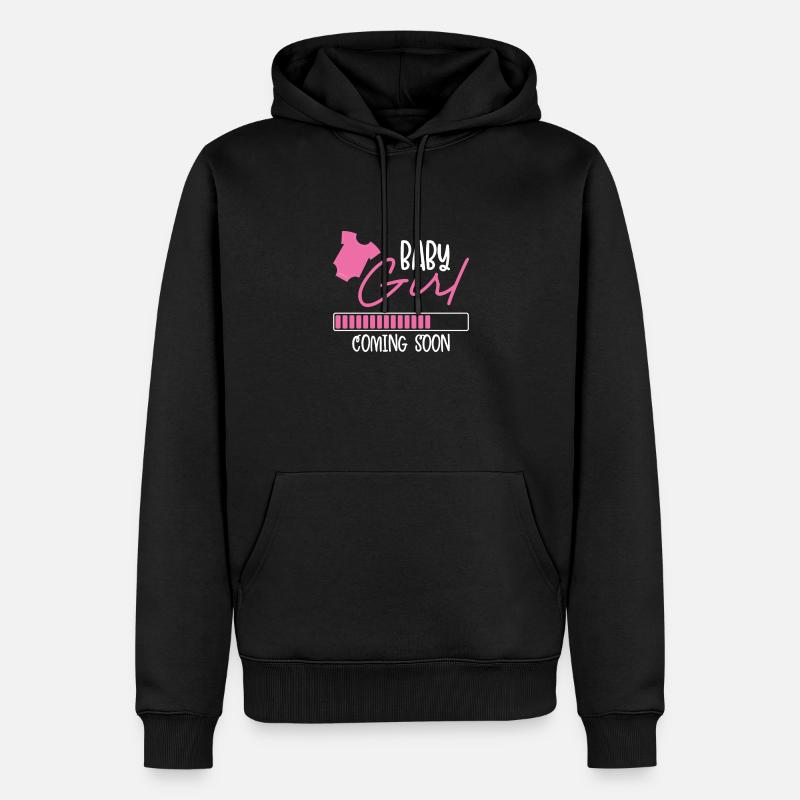 La petite fille arrive bientôt - Sweat à capuche Premium bio Homme - noir
