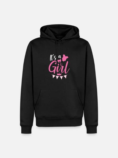 C’est une fille - Sweat à capuche Premium bio Homme - noir