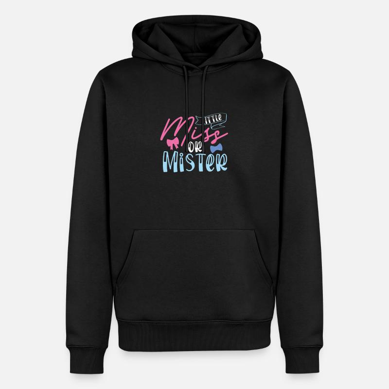 Kleines Fräulein Oder Mister - Männer Premium Bio Hoodie - Schwarz