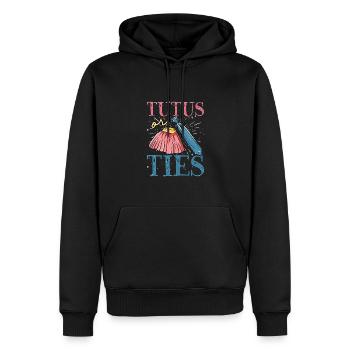 Tutus ou cravates - Sweat à capuche Premium bio Homme - noir - Devant - Nico (187cm)