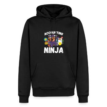 Ninja de la comptabilité - Sweat à capuche Premium bio Homme - noir - Devant - Nico (187cm)