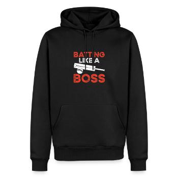 Battre comme un - Sweat à capuche Premium bio Homme - noir - Devant - Nico (187cm)