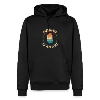 Fielding Ist Eine Kunst - Männer Premium Bio Hoodie - Schwarz - Vorne - Nico (187cm)