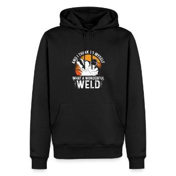 La soudure est merveilleuse - Sweat à capuche Premium bio Homme - noir - Devant - Nico (187cm)