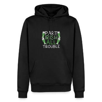 Partie irlandaise Tous les problèmes - Sweat à capuche Premium bio Homme - noir - Devant - Nico (187cm)