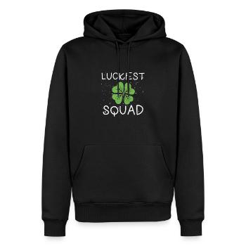 La troupe de Shamrock la plus heureuse - Sweat à capuche Premium bio Homme - noir - Devant - Nico (187cm)
