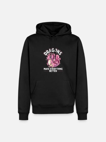Dragons make everything better - Men’s Premium Organic Hoodie - black