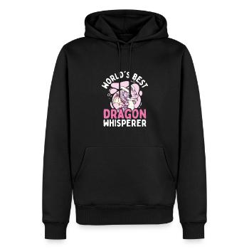 Le meilleur murmure de dragon au monde - Sweat à capuche Premium bio Homme - noir - Devant - Nico (187cm)