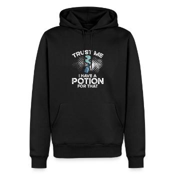 Glaub Mir, Ich Habe Einen Trank Dafür - Männer Premium Bio Hoodie - Schwarz - Vorne - Nico (187cm)