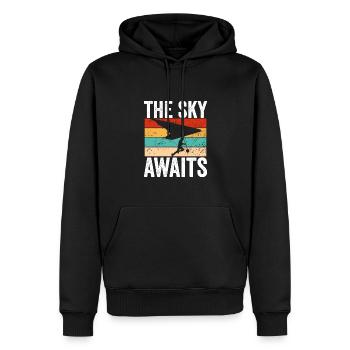 Der Himmel Wartet Auf Dich - Männer Premium Bio Hoodie - Schwarz - Vorne - Nico (187cm)