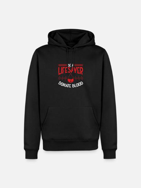 Be a lifesaver - Men’s Premium Organic Hoodie - black