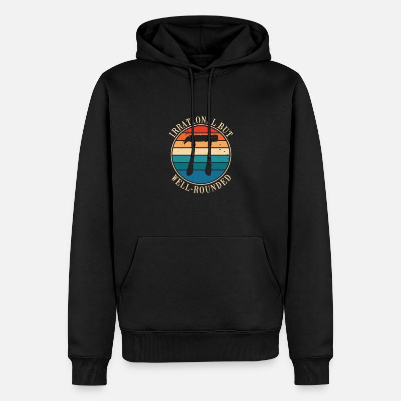 Irrational Pi, Aber Gut Abgerundet - Männer Premium Bio Hoodie - Schwarz