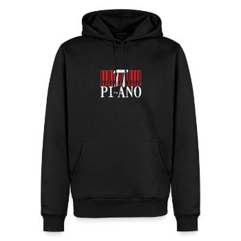 Pi comme au piano - Sweat à capuche Premium bio Homme - noir - Devant - Nico (187cm)