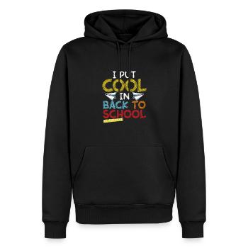 Ich Habe Den Schulanfang Cool Gemacht - Männer Premium Bio Hoodie - Schwarz - Vorne - Nico (187cm)