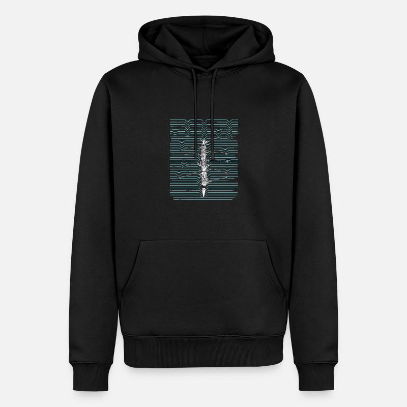 Welle Der Rudermannschaft - Männer Premium Bio Hoodie - Schwarz