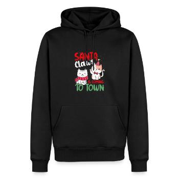 Weihnachtskrallen Kommen In Die Stadt - Männer Premium Bio Hoodie - Schwarz - Vorne - Nico (187cm)