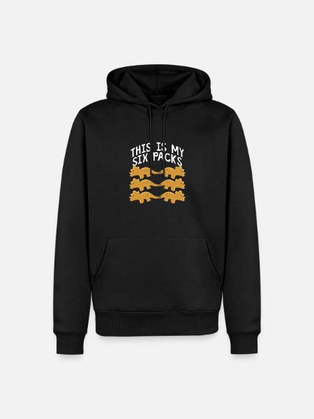 Dino Nuggets Im Sixpack - Männer Premium Bio Hoodie - Schwarz