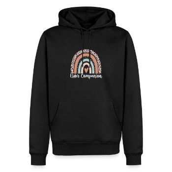Aîné Compagnon Arc-en-ciel Léopard Drôle Aîné - Sweat à capuche Premium bio Homme - noir - Devant - Nico (187cm)