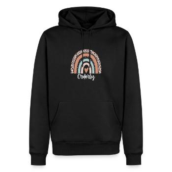 Ordentlicher Regenbogenleopard Lustige geordnete Wertschätzung - Männer Premium Bio Hoodie - Schwarz - Vorne - Nico (187cm)