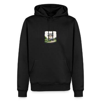 Golf - Juste ici pour la voiturette de golf - Sweat à capuche Premium bio Homme - noir - Devant - Nico (187cm)