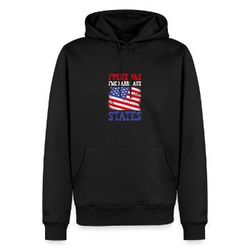 Ich kann nicht in die Vereinigten Staaten gehen - Männer Premium Bio Hoodie - Schwarz - Vorne - Nico (187cm)