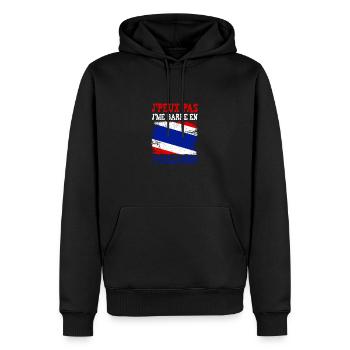 Je peux pas je me barre en Thailande - Sweat à capuche Premium bio Homme - noir - Devant - Nico (187cm)